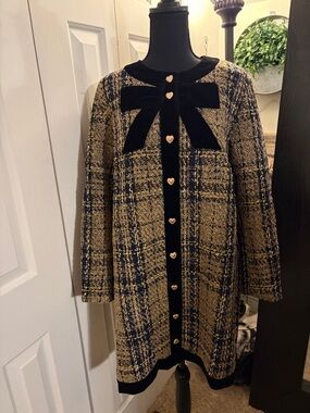 Ivy City Co Reagan Dress Tan Tweed